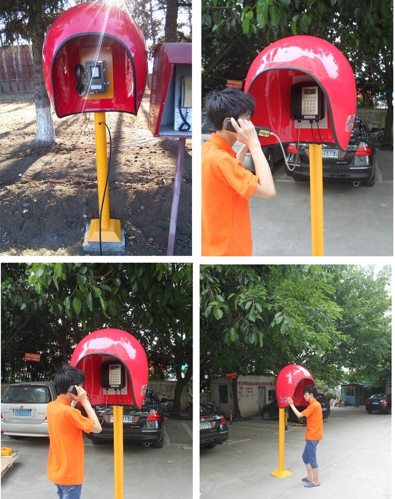 the telephone hood in outdoor
